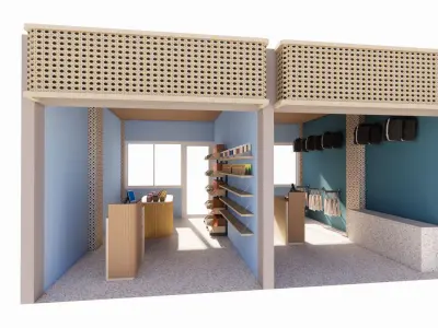 Booth Store 3 3D model