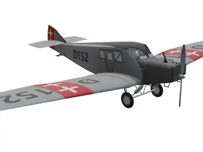 Junkers F 13 Low-poly 3D model purchase