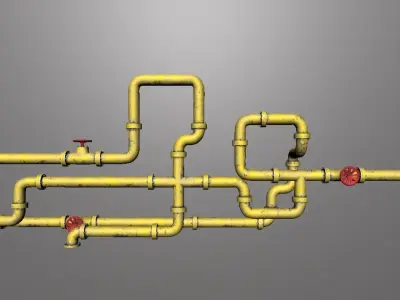 Modular Pipes Low-poly 3D model by pradeepthapliyal6