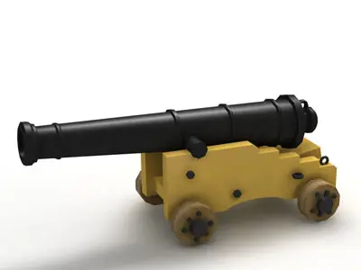 Frigate Gun 3D model