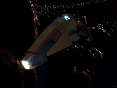WIPE OUT - XF SPACE FIGHTER Low-poly 3D model