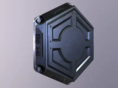 Sci-Fi detail metal shield Free 3D model