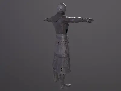 dark fantasy medieval soldier knight armor  Low-poly 3D model