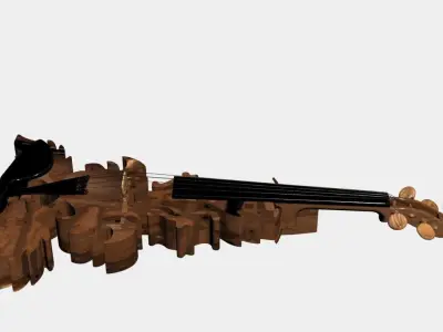 violine art 3D model