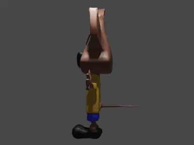 Cartoon Mouse Low-poly 3D model