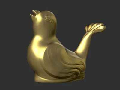 Bird figurine 3D model