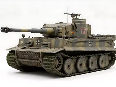 Tank Tiger I Heavy Tank WWII  German Military Vehicle STL  3D print model