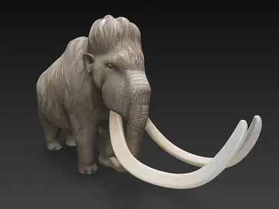 Mammoth 3D Model Basic - Low Poly Low-poly 3D model purchase