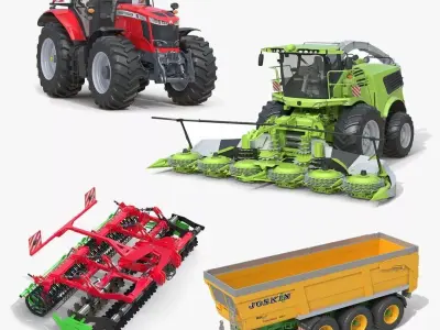 Farming Vehicles Collection vol2 3D Model Pack