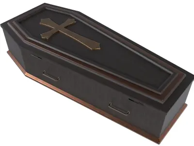 Coffin Box Maya Rigged Low-poly 3D model
