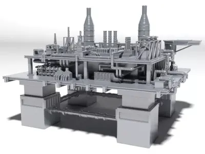 oil platform for print 3D print model