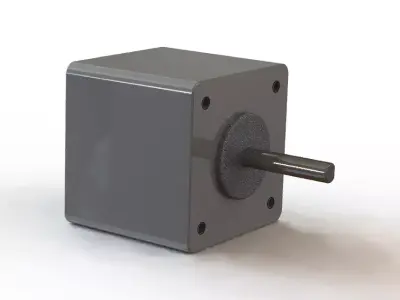 Industrial Precision NEMA 17 Stepper Motor - High Detail CAD 3D print model