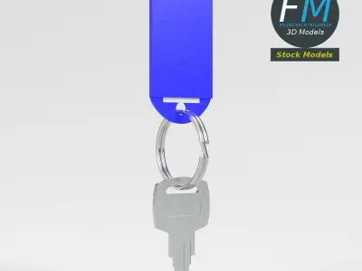 Plastic key tag 3D model