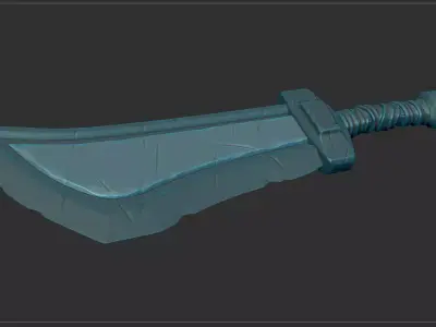 Stylized sword - high-poly sculpt 3D model