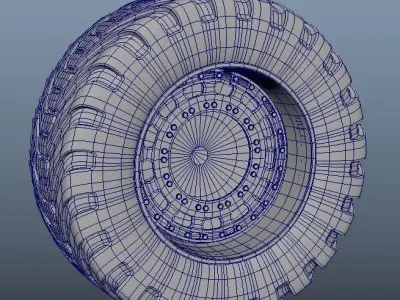 Tire truck Free low-poly 3D model