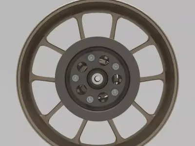 Motorcycle wheels 3D model buy