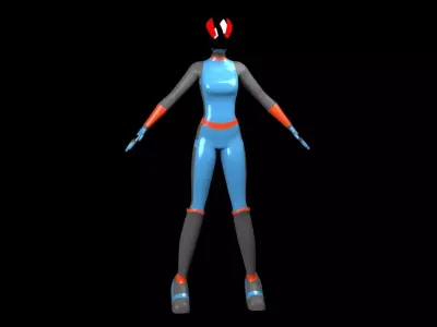 Low Poly Female Character Free 3D model