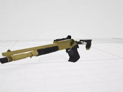 gangster gun Low-poly 3D model