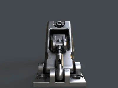 Mechanism metal clamp Free low-poly 3D model