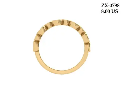 Solitair Wedding  Ring 3D print model