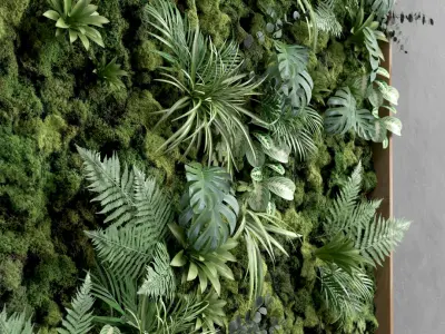 Square Green Moss Set 150cm x 150cm 3D model