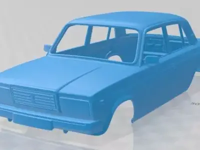 VAZ Higuli 2107 Sedan 2006 Printable Body Car 3D print model