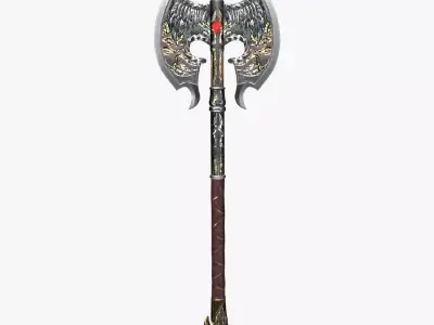 Fantasy Weapon Axe V04 Low-poly 3D model
