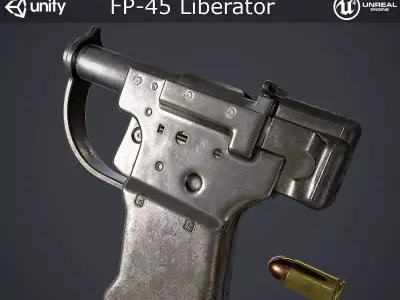 FP-45 Liberator Low-poly 3D model