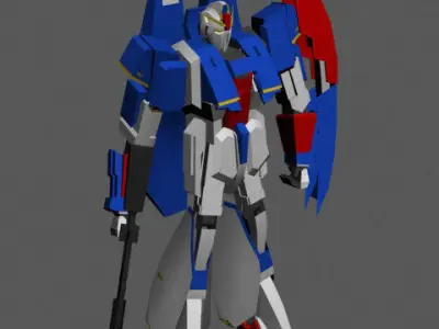 Gundam Low-poly 3D model