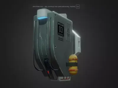 Sci-Fi Energy Station Free low-poly 3D model