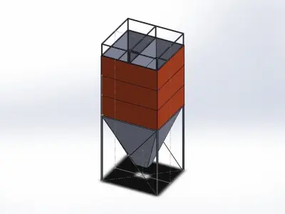 Square Silo  3D model