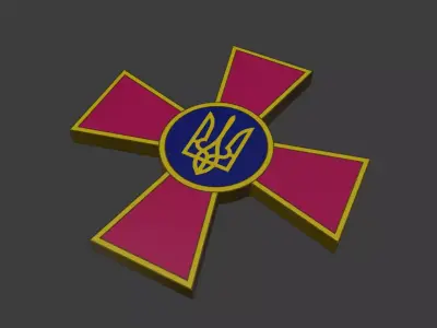 Ukrainian Armed Forces Emblem 3D 3D model