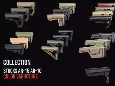 Stocks AR 10 AR 15 Collection Pack4
