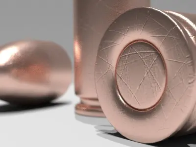 9mm Bullet Low-poly 3D model buy