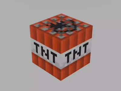 Minecraft TNT Low-poly 3D model