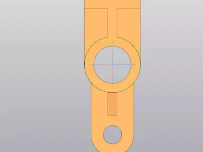 Engine Mounting Bracket with Cylindrical Boss - Industrial Part 3D model