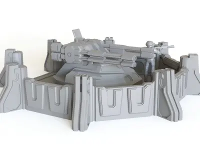 Sci fi Anti Air Emplacement for tabletop scenery 3D print model