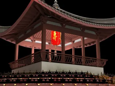 Chinese ancient  pavilion  3D model purchase