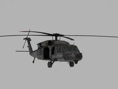 Black Hawk  Low-poly 3D model