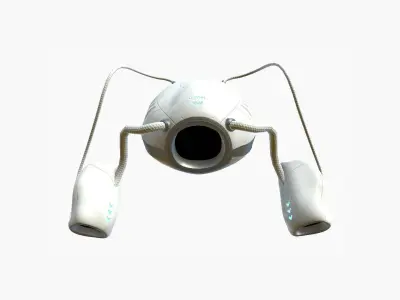 Jetpack H01 White Blue - SciFi Character Design Low-poly 3D model