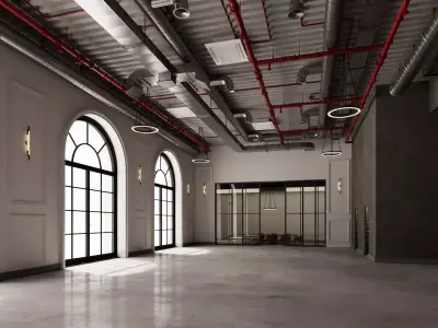 Loft Office interior 18 3D model