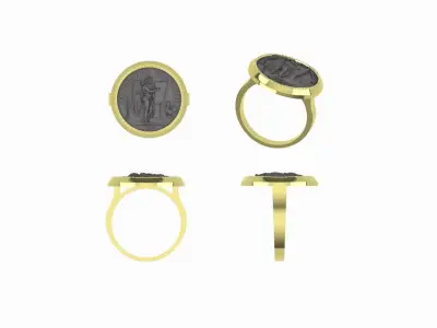 ARTIST RELIEF ANTIQUE RING DESIGN FOR WOMEN 3D print model