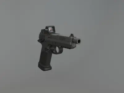 FNX 45 handgun game-ready Low-poly 3D model