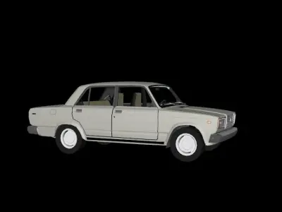 VAZ 2107 LADA RIVA Low-poly 3D model