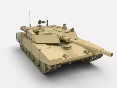 Military Tank  with Camo Variants 3D model