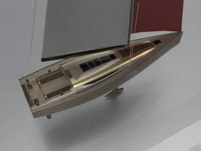 sailing yacht  1 3D model
