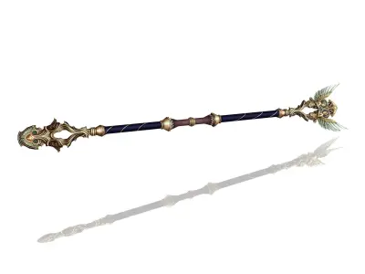 Regalia Scepter Low-poly 3D model