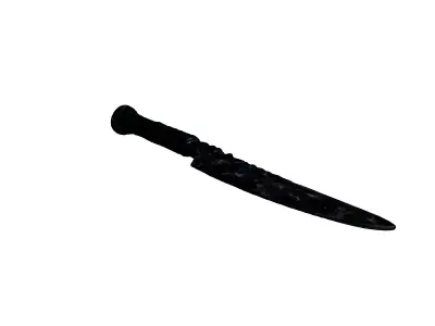 Ornate Obsidian Dagger  Game Ready Low-poly 3D model