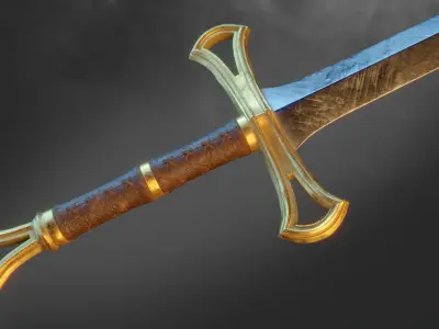 Knight Errants Sword Low-poly 3D model