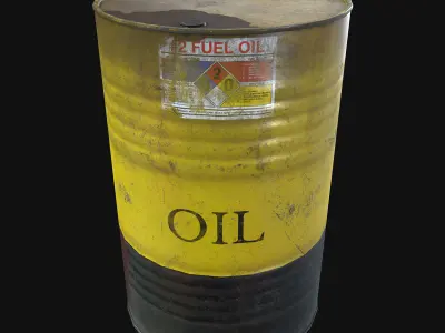 Oil Barrel  Low-poly 3D model purchase